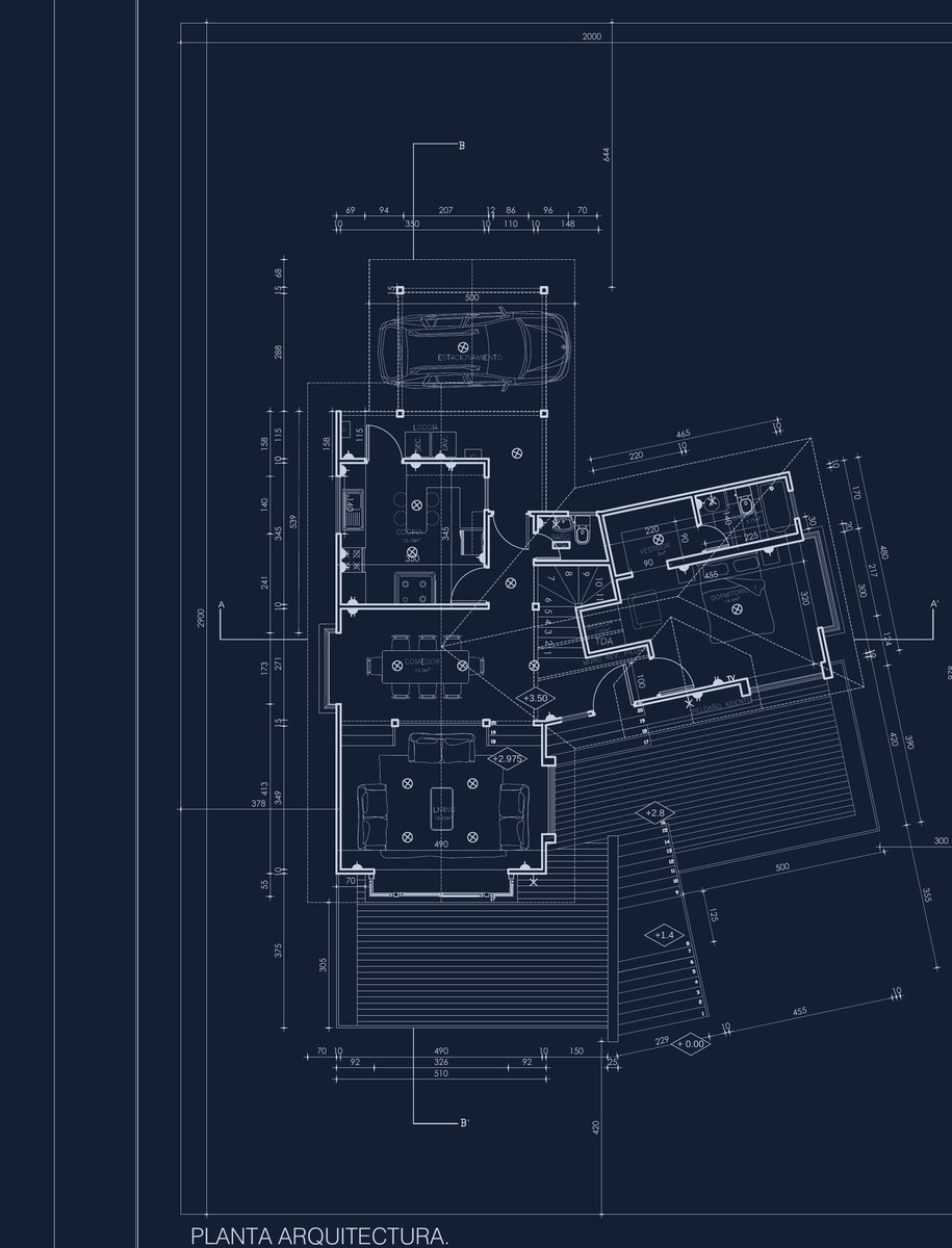 Planimetría de arquitectura, Casa Berkhoff Dossow, Villarrica
